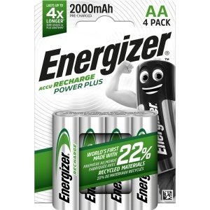 Set 4 baterii, reincarcabile, AA, HR6, 1.2V, 2000 mAh, Energizer Recharge