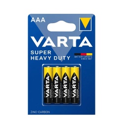 Set 4 baterii zinc-carbon, AAA / LR03, Varta