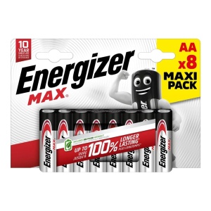 Set 8 baterii, AA, LR6, 1.5V, Energizer Max