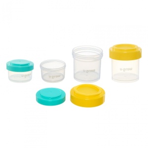 Set 8 recipiente cu capac pentru stocare hrana copii , 4*80ml + 4*220ml, U-Grow - Img 5