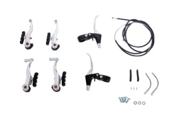 SET COMPLET FRANA V-BRAKE - MANETE ALUMINIU - Img 2
