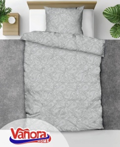 Set de pat single bumbac, 92 gsm,Paisley