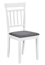 Set masa living plianta Philadelphia, MDF, lemn masiv, rotunda, 55 90 x 90 x 74,8 cm si 2 scaune Hudson, tapiterie stofa,94x50x42 cm, alb gri - Img 3