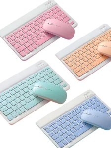 Set mini tastatura si mouse, fara fir, bluetooth, diverse culori - Img 2