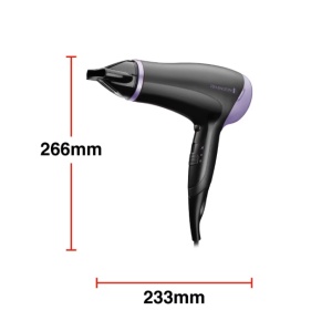 Set placa de indreptat parul, setare de temperatura inalta – 215°C, incalzire rapida – gata de utilizare in 30 de secunde, indicator de pornire LED + uscator de par Remington D3016GP - Img 2