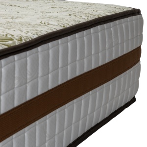 Set Saltea ortopedica cu arcuri, Lotus Forte Super Ortopedic 140x190x30cm, fermitate mediu spre tare, plasa de arcuri Bonell, fara vara-iarna, banda de aerisire spaceair, Salt Confort plus 2 perne matlasate, microfibra, 50x70cm - Img 3