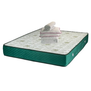 Set Saltea ortopedica cu arcuri Memory Super Ortopedic Azalee 160x200x25cm, fermitate mediu-tare, plasa de arcuri Bonell, memory foam 5 cm, aerisire spaceair, Salt Confort, 2 perne matlasate 50x70cm, husa antialergenica, pilota iarna hipoalergenica