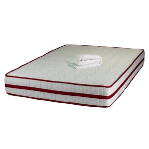 Set Saltea ortopedica cu arcuri Roza Super Lux Ortopedic 140x200x25cm, fermitate mediu-tare, plasa arcuri Bonell, fara vara-iarna, aerisire spaceair, greutate maxima sustinuta 100 kg utilizator, pilota vara, microfibra, umplutura poliester, 180x200cm