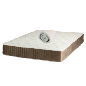 Set Saltea ortopedica cu arcuri, Super Ortopedica Lux Roma, 180x200x23cm, fermitate tare, plasa arcuri tip Bonell, fata vara-iarna, sistem aerisire perimetral, Saltex plus 2 perne matlasate antialergice, 50x70cm si husa hipoalergenica, lavabila la 95 C - Img 2