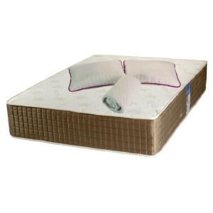 Set Saltea ortopedica cu arcuri, Venetia Super Ortopedica Lux Flexa 140x200x30cm, fermitate tare, plasa arcuri tip Bonell, reversibila, sistem aerisire perimetral, Saltex plus 2 perne, matlasate, 50x70cm, lavabile la 60 C si husa hipoalergenica