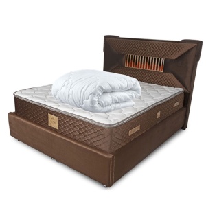 Set Saltea ortopedica, Lux Memory Piemond cu topper, 140x200x32cm, fermitate tare, plasa arcuri, memory foam 2,5 cm, husa matlasata, aerisire perimetrala, greutate maxima sustinuta 120 kg utilizator, Saltex plus pilota iarna, hipoalergenica, 180x200cm