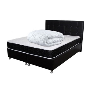 Set Saltea ortopedica, Praga 180x200x22 cm, cu plasa de arcuri tip Bonell, box spring system, fermitate medie, sistem de aerisire perimetral, Saltsib plus pilota vara, microfibra, 50x70cm, lavabila la 95 C - Img 3