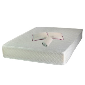 Set Saltea ortopedica, Uranus Standard Spring Comfort 160x200x26cm, plasa de arcuri Bonell, fermitate mediu spre tare, Saltsib plus 2 perne matlasate, umplutura siliconizata hipoalergenica, 50x70cm si protectie microfibra, cu elastice pe colturi