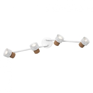 Spot LED cvadruplu ajustabil Ledvance DECOR CORK, 4xGU10, 4x3.4W, 920 lm, lumina calda (2700K), dimabil, IP20, 813mm, Alb, clasa energetica G - Img 2