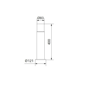 Stalp iluminat exterior Corta-P40 25W E27 GTV Gri - Img 2