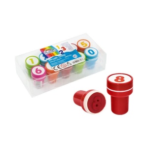 Stampile pentru copii, cifre, 6 culori, set 10 modele