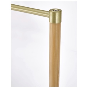 Stender pentru umerase cu spatiu depozitare HM WU31, lemn, metal cromat, natur - Img 3