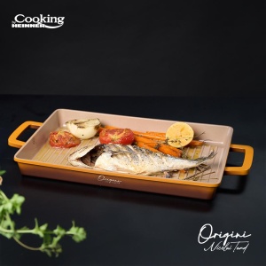 TAVA GRATAR ALUMINIU TURNAT 36 x 26.4 x 4 CM, NICOLAI TAND, ORIGINI, COOKING BY HEINNER - Img 6