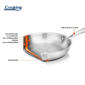TIGAIE INOX 3 STRATURI 24X4 CM, ATOMIC3, COOKING BY HEINNER - Img 6