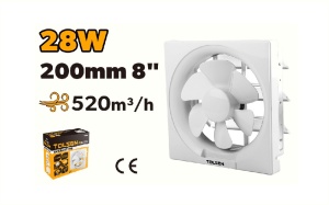 Ventilator baie 200 mm, 28W, montaj perete, FX Force Xpress, Tolsen - Img 2
