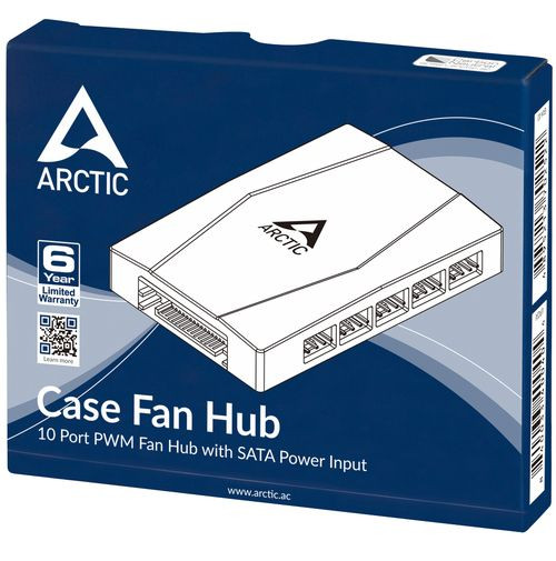 Arctic Case Fan Hub 10 Port PWM Fan Hub with SATA Power, ACFAN00175A