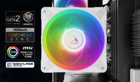 CPU Hladnjak Arctic Freezer 36 A-RGB (White), ACFRE00125A, DUO FAN, 4 heatpipe, AM5, LGA1700 - Img 3