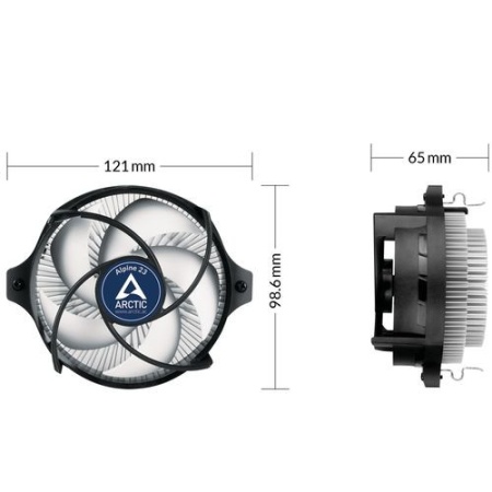 CPU Hladnjak Arctic Alpine 23, ACALP00035A, 95W TDP, AM4 - Img 3