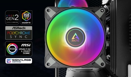 CPU Hladnjak Arctic Freezer 36 A-RGB (Black), ACFRE00124A, DUO FAN, 4 heatpipe, AM5, LGA1700 - Img 2