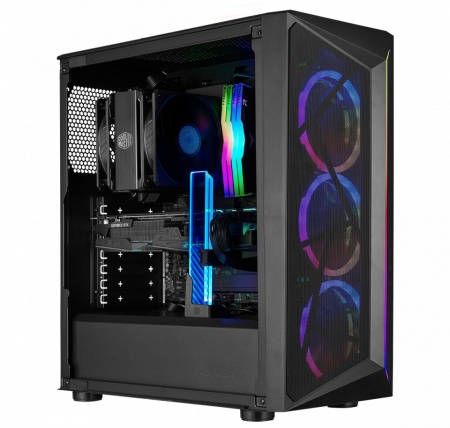 Kuciste Cooler Master CMP 510 + napajanje 650W MPE-6501-ACABW, 80 Plus Bronze (sa 3 x A-RGB ventilatora) - Img 2