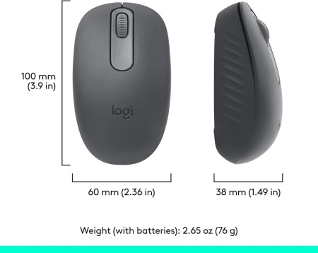 Miš Logitech M196, Bluetooth, 1xAA baterija, graphite (910-007459) - bez USB receivera - Img 2
