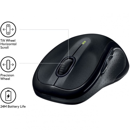 Miš LOGITECH M510 Control Plus, wireless, 1000dpi, Unifying USB Receiver, crni (910-001826) - Img 3