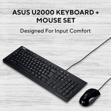 Tastatura i miš ASUS U2000, USB, SRB, crna - Img 2
