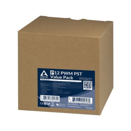 Ventilator za kućište 5 X Arctic P12 PWM PST Value Pack (black/black), 12cm, 4 pin, ACFAN00137A - Img 2