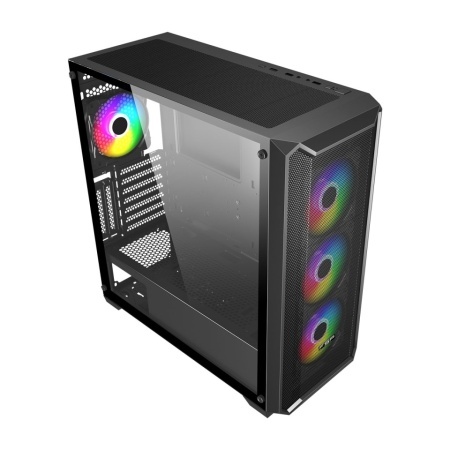 Kućište FSP CMT591A, 4x120mm ARGB fan, front mesh, black - Img 2