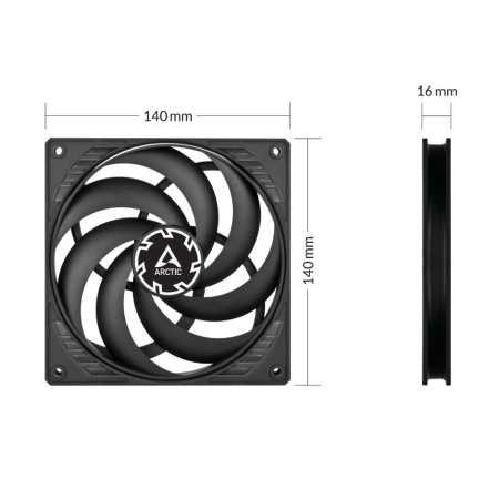 Ventilator za kućište Arctic P14 SLIM PWM PST, 14cm, 4 pin, 16mm, ACFAN00268A - Img 3