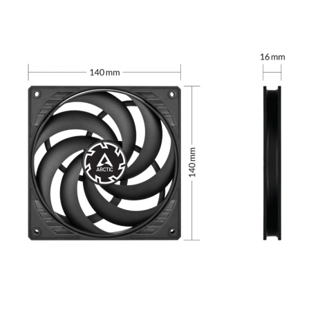 Ventilator za kućište Arctic P14 SLIM PWM PST, 14cm, 4 pin, 16mm, ACFAN00268A - Img 3
