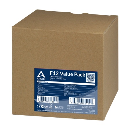Ventilator za kućište 5 X F12 (Black) , 12cm, 3 pin, 5 Pack, ACFAN00248A - Img 4