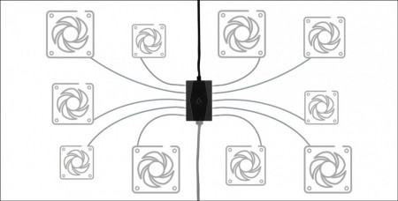 Arctic Case Fan Hub - 10 Port PWM Fan Hub with SATA Power, ACFAN00175A