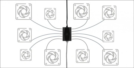 Arctic Case Fan Hub - 10 Port PWM Fan Hub with SATA Power, ACFAN00175A - Img 3