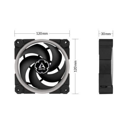 Gaming Fan with PWM PST Arctic BioniX P120 A-RGB, 12cm, 4 pin, ACFAN00146A - Img 3