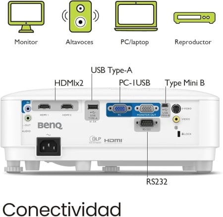 Projektor BENQ MH560 prenosivi, Full HD, 3800 ANSI lumena, 20000:1 - Img 3