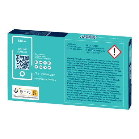 Termalna pasta ARCTIC MX-6 (4g) with 6pcs MX Cleaner, ACTCP00084A - Img 6