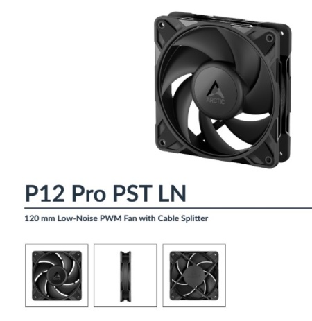 Ventilator za kućište Arctic P12 Pro PST LN, 120 mm PWM Fan with Cable Splitter, ACFAN00343A - Img 3