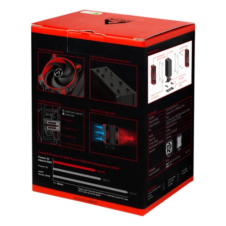 CPU Hladnjak Arctic Freezer 34 eSport DUO, 4 heatpipe, 210W TDP, ACFRE00060A - Img 2