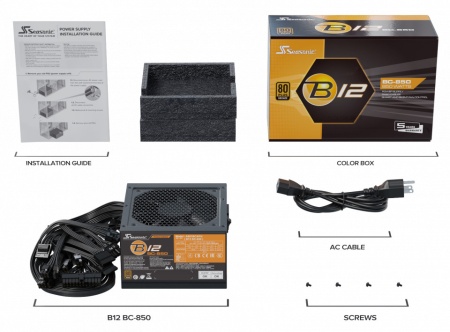 Napajanje 850W Seasonic B12-BC-850, 80 Plus Bronze - Img 2