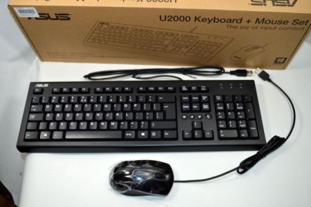 Tastatura i miš ASUS U2000, USB, SRB, crna - Img 3
