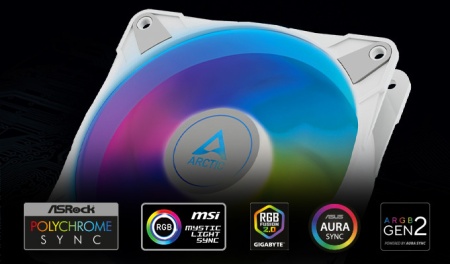 Ventilatori Arctic P12 PWM PST A-RGB (White) - 3 Pack, 12cm, 4 pin, ACFAN00258A - Img 2