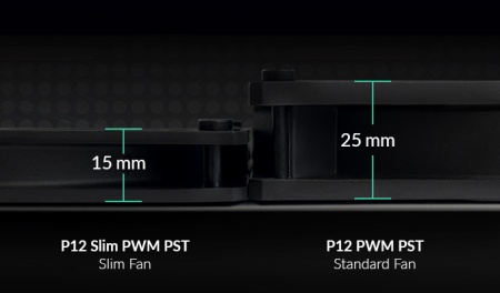 3 X Ventilator za kućište Arctic P12 Slim PWM PST, 15 mm thick,12cm, 4 pin, black, ACFAN00275A - Img 6
