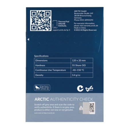 Termalna podloga Arctic Thermal Pad TP-3, 120x20mm 0.5mm - 4 Pack, ACTPD00055A - Img 3