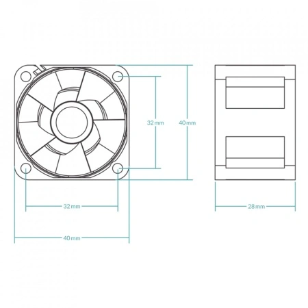 Ventilator za rack server Arctic S4028-6K 40 mm Server fan ACFAN00185A - Img 3